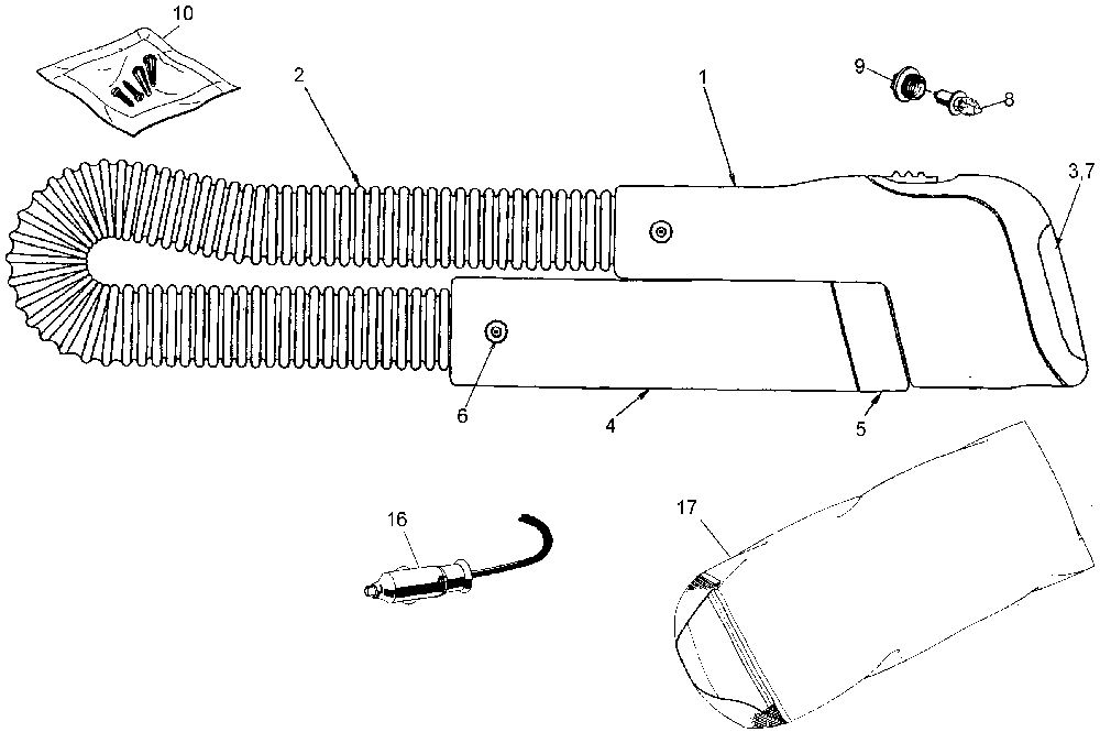 Exploded Diagram A Diagram and Parts List for SLR1Q-04 Type 1 Black and Decker Worklight & Flashlight